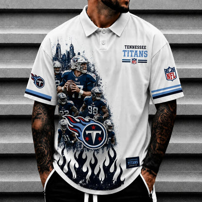 [SPECIAL OFFER] NEW CUSTOMIZED NFL31 TST TENNESSEE TITANS POLO SHIRT