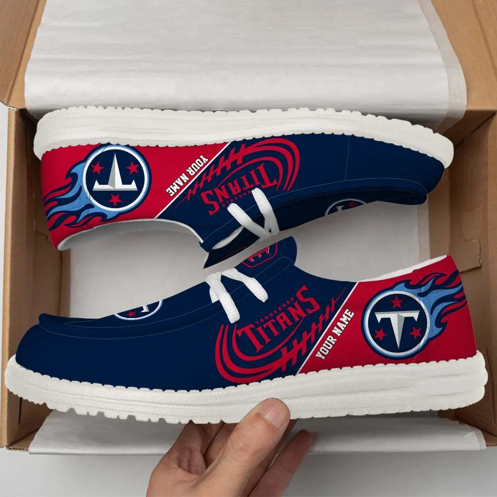[SPECIAL OFFER] NEW CUSTOMIZED NFL31 TST TENNESSEE TITANS LOAFER SHOES