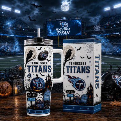 [SPECIAL OFFER] NEW CUSTOMIZED NFL31 TST TENNESSEE TITANS HALLOWEEN  40OZ TUMBLER
