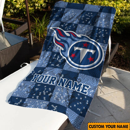 [SPECIAL OFFER] NEW CUSTOMIZED NFL31 TST TENNESSEE TITANS BEACH TOWEL