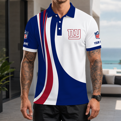 [SPECIAL OFFER] NEW CUSTOMIZED NFL32 NYG NEW YORK GIANTS POLO SHIRT