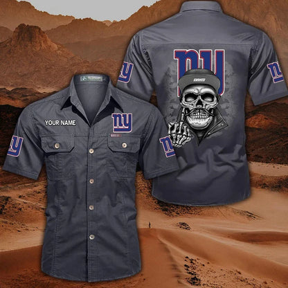 [SPECIAL OFFER] NEW CUSTOMIZED NFL32 NYG NEW YORK GIANTS MUTICOLOR MEN'S CARGO SHIRT