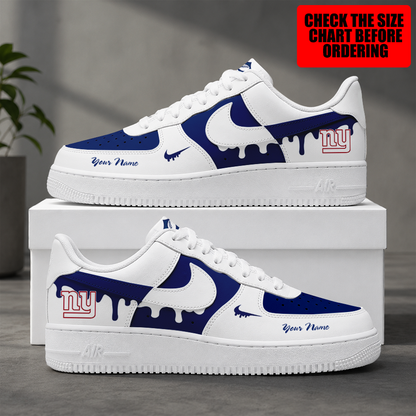 [SPECIAL OFFER] NEW CUSTOMIZED NFL32 NYG NEW YORK GIANTS AF1 SHOES