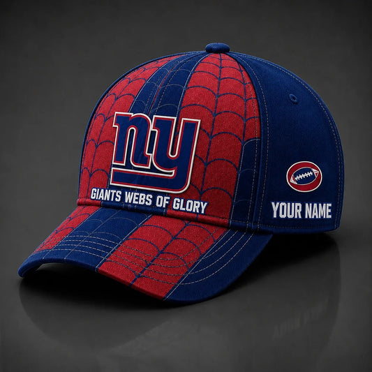 [SPECIAL OFFER] NEW CUSTOMIZED NFL32 NYG NEW YORK GIANTS x SPIDER CLASSIC CAP