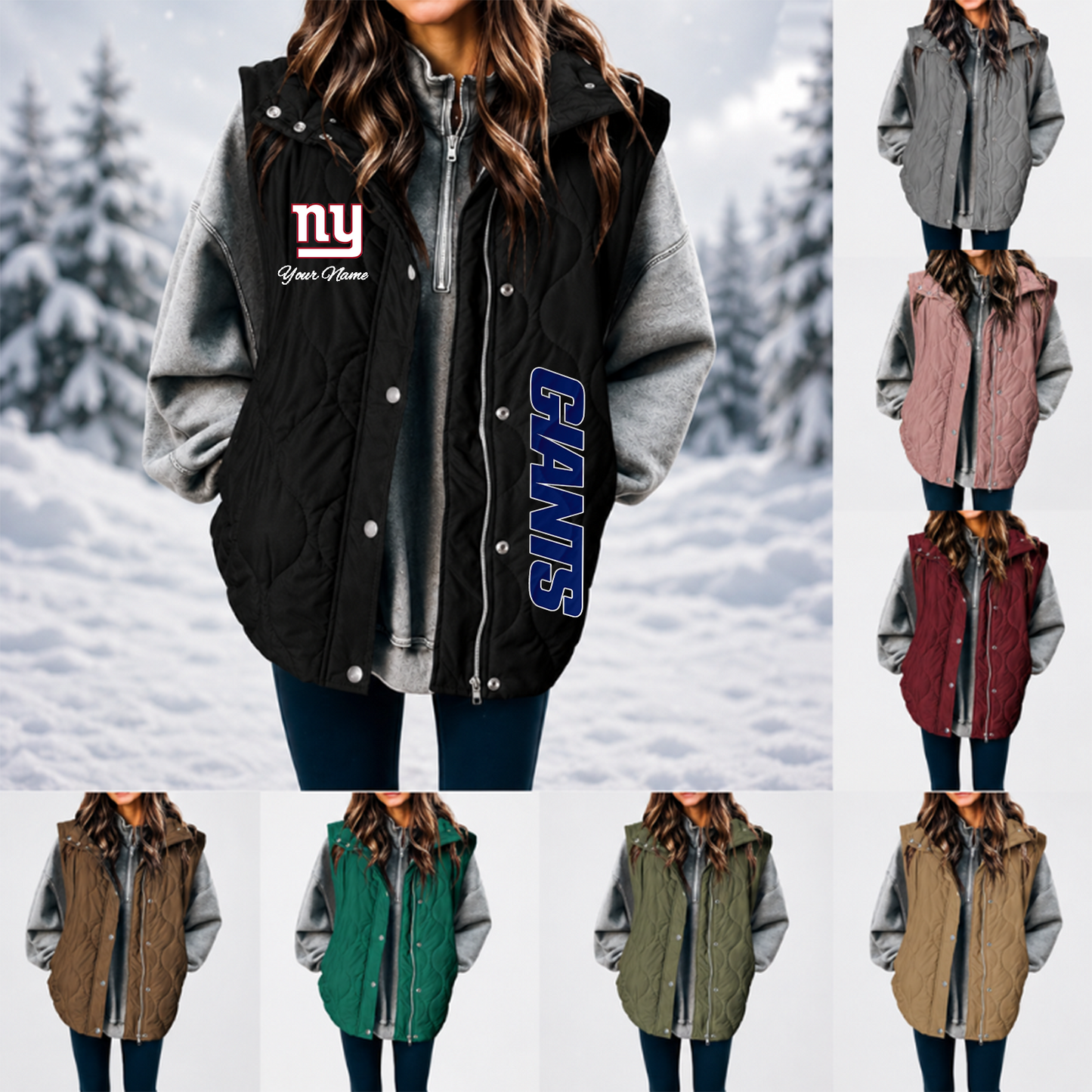 [SPECIAL OFFER] NEW CUSTOMIZED WOMEN'S MULTICOLOR SLEEVELESS PUFFER COAT