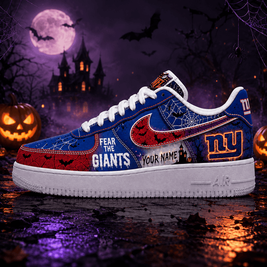[SPECIAL OFFER] NEW CUSTOMIZED NFL32 NYG NEW YORK GIANTS HALLOWEEN AF1 SHOES