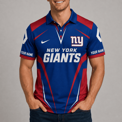 [SPECIAL OFFER] NEW CUSTOMIZED NFL32 NYG NEW YORK GIANTS POLO SHIRT