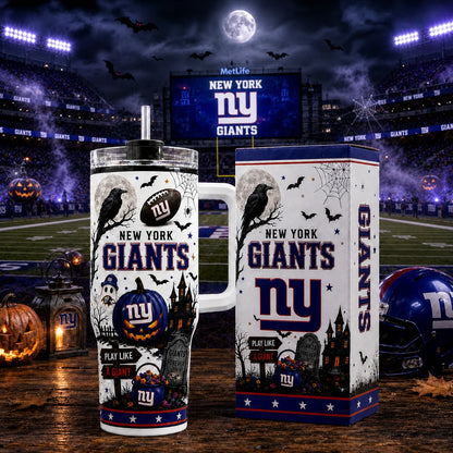 [SPECIAL OFFER] NEW CUSTOMIZED NFL32 NYG NEW YORK GIANTS HALLOWEEN  40OZ TUMBLER