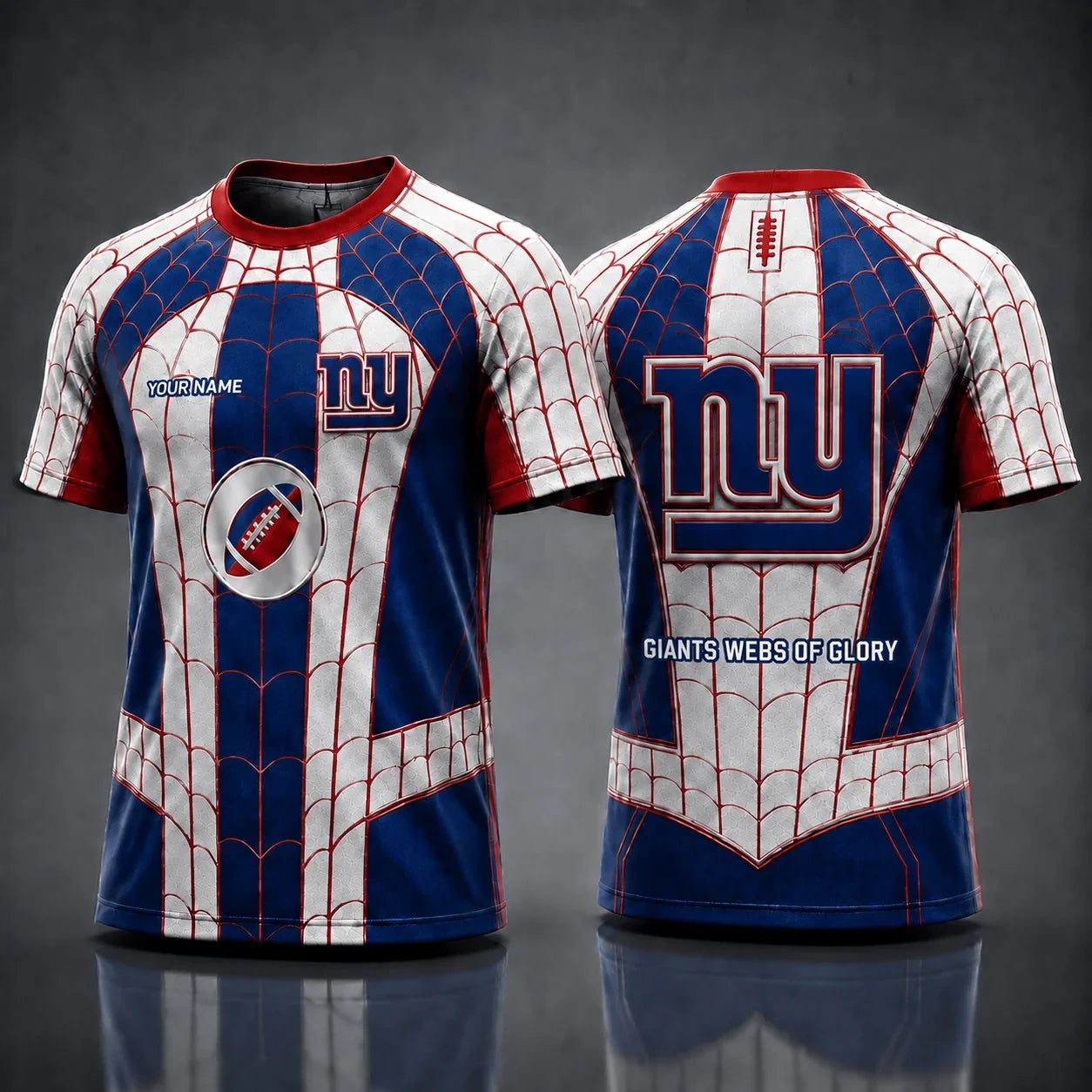 [SPECIAL OFFER] NEW CUSTOMIZED NFL32 NYG NEW YORK GIANTS x SPIDER T-SHIRT, HOODIE & ZIP HOODIE