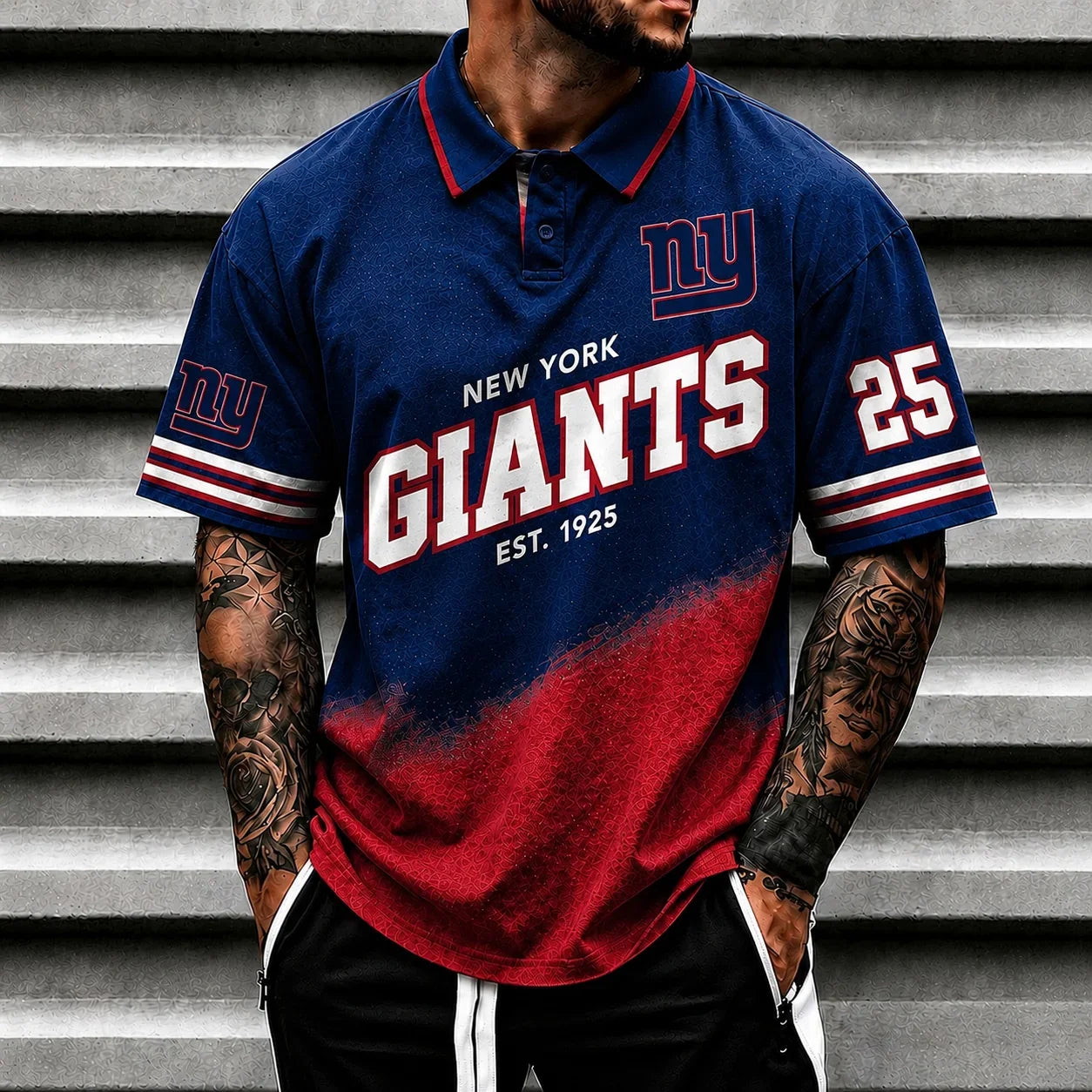 [SPECIAL OFFER] NEW CUSTOMIZED NFL32 NYG NEW YORK GIANTS POLO SHIRT