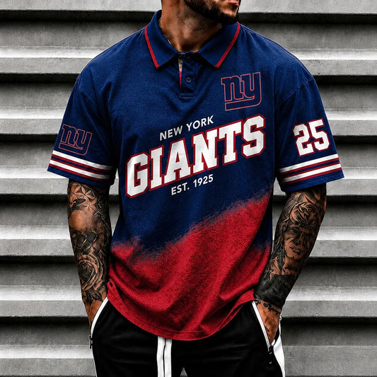 [SPECIAL OFFER] NEW CUSTOMIZED NFL32 NYG NEW YORK GIANTS POLO SHIRT