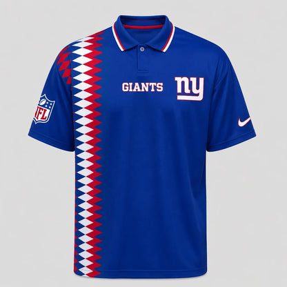 [SPECIAL OFFER] NEW CUSTOMIZED NFL32 NYG NEW YORK GIANTS POLO SHIRT
