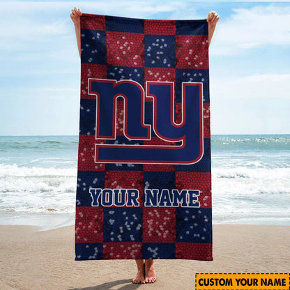 [SPECIAL OFFER] NEW CUSTOMIZED NFL32 NYG NEW YORK GIANTS BEACH TOWEL