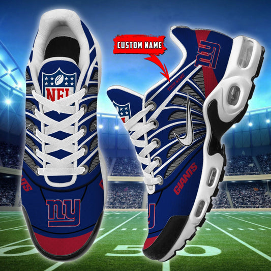 [SPECIAL OFFER] NEW CUSTOMIZED NFL32 NYG NEW YORK GIANTS AIR MAX PLUS SNEAKERS