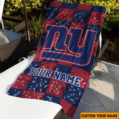 [SPECIAL OFFER] NEW CUSTOMIZED NFL32 NYG NEW YORK GIANTS BEACH TOWEL