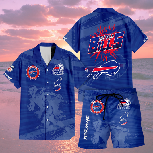 [SPECIAL OFFER] NEW CUSTOMIZED NFL03 BFB BUFFALO BILLS UNISEX HAWAIIAN SHIRT & SHORTS SET