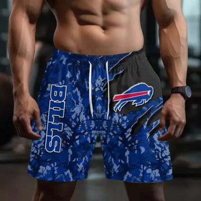 [SPECIAL OFFER] NEW CUSTOMIZED NFL03 BFB BUFFALO BILLS SHORT PANTS