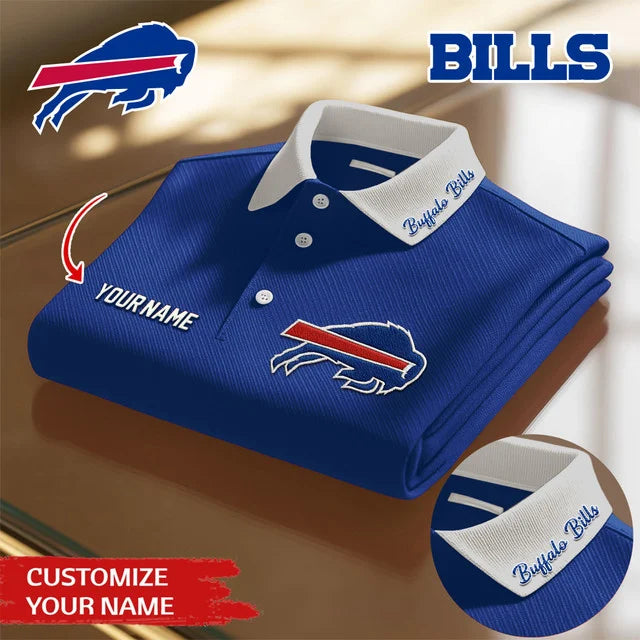 [SPECIAL OFFER] NEW CUSTOMIZED NFL03 BFB BUFFALO BILLS POLO SHIRT