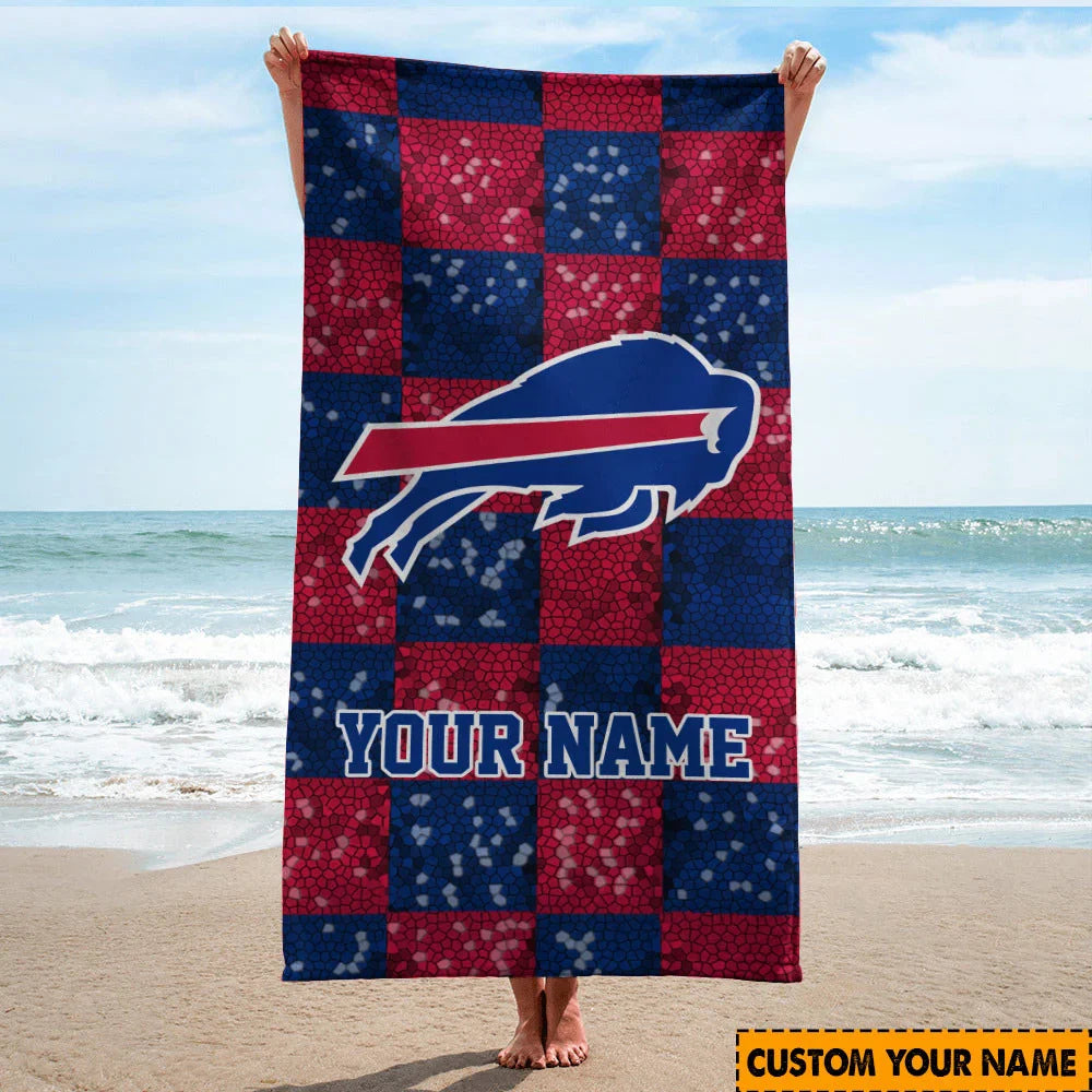 [SPECIAL OFFER] NEW CUSTOMIZED NFL03 BFB BUFFALO BILLS BEACH TOWEL