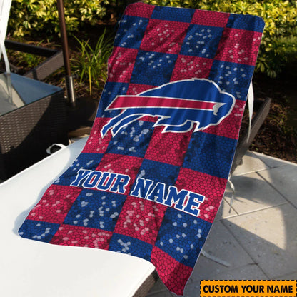 [SPECIAL OFFER] NEW CUSTOMIZED NFL03 BFB BUFFALO BILLS BEACH TOWEL