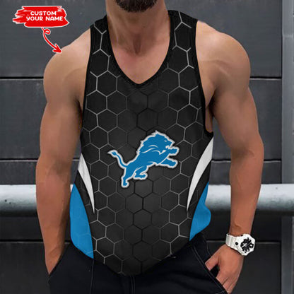 [SPECIAL OFFER] NEW CUSTOMIZED NFL04 DTL DETROIT LIONS UNISEX TANK TOP