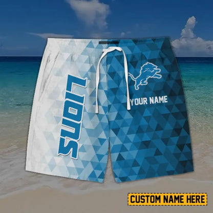 [SPECIAL OFFER] NEW CUSTOMIZED NFL04 DTL DETROIT LIONS SHORT PANTS