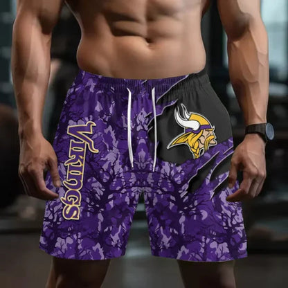 [SPECIAL OFFER] NEW CUSTOMIZED NFL05 MVK MINNESOTA VIKINGS SHORT PANTS