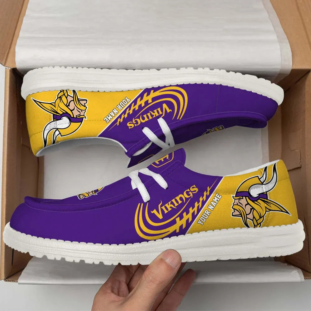 [SPECIAL OFFER] NEW CUSTOMIZED NFL05 MVK MINNESOTA VIKINGS LOAFER SHOES