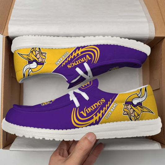 [SPECIAL OFFER] NEW CUSTOMIZED NFL05 MVK MINNESOTA VIKINGS LOAFER SHOES