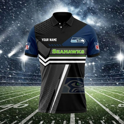 [SPECIAL OFFER] NEW CUSTOMIZED NFL06 SSH SEATTLE SEAHAWKS POLO SHIRT