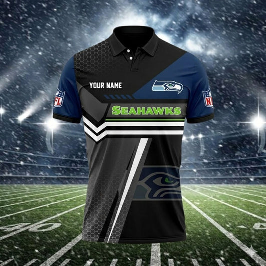 [SPECIAL OFFER] NEW CUSTOMIZED NFL06 SSH SEATTLE SEAHAWKS POLO SHIRT