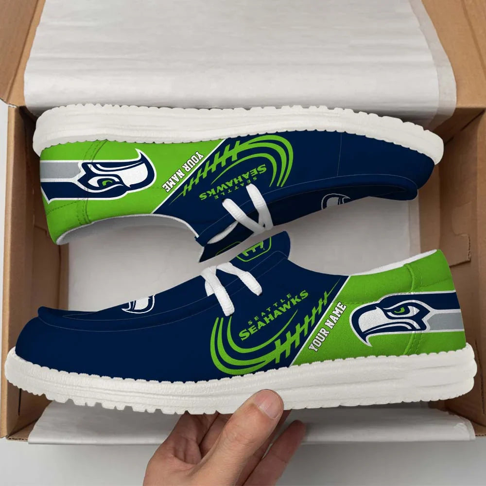 [SPECIAL OFFER] NEW CUSTOMIZED NFL06 SSH SEATTLE SEAHAWKS LOAFER SHOES
