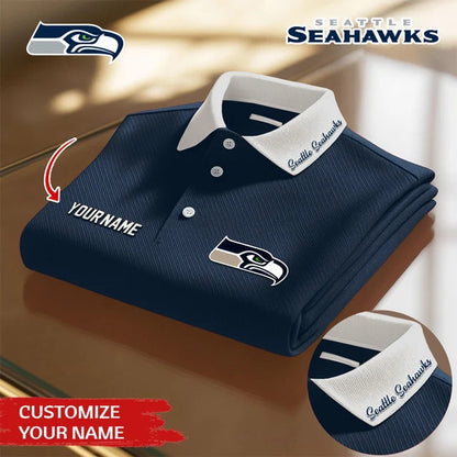 [SPECIAL OFFER] NEW CUSTOMIZED NFL06 SSH SEATTLE SEAHAWKS POLO SHIRT