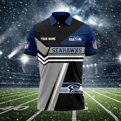 [SPECIAL OFFER] NEW CUSTOMIZED NFL06 SSH SEATTLE SEAHAWKS POLO SHIRT