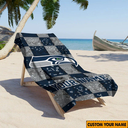 [SPECIAL OFFER] NEW CUSTOMIZED NFL06 SSH SEATTLE SEAHAWKS BEACH TOWEL