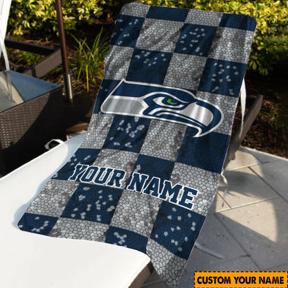 [SPECIAL OFFER] NEW CUSTOMIZED NFL06 SSH SEATTLE SEAHAWKS BEACH TOWEL