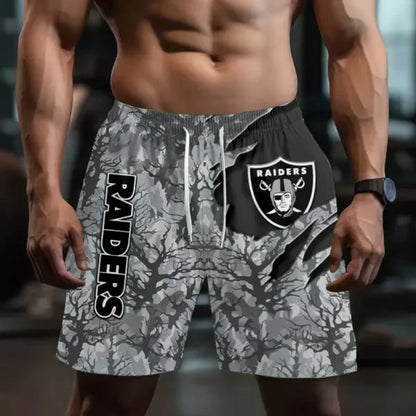 [SPECIAL OFFER] NEW CUSTOMIZED NFL07 LVR LAS VEGAS RAIDERS SHORT PANTS