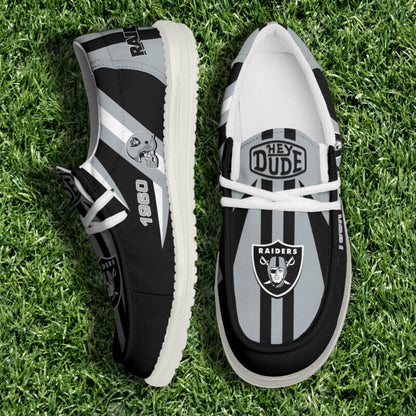 [SPECIAL OFFER] NEW CUSTOMIZED NFL07 LVR LAS VEGAS RAIDERS LOAFER SHOES
