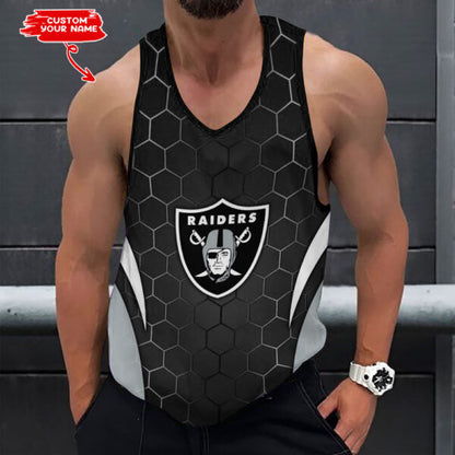 [SPECIAL OFFER] NEW CUSTOMIZED NFL07 LVR LAS VEGAS RAIDERS UNISEX TANK TOP