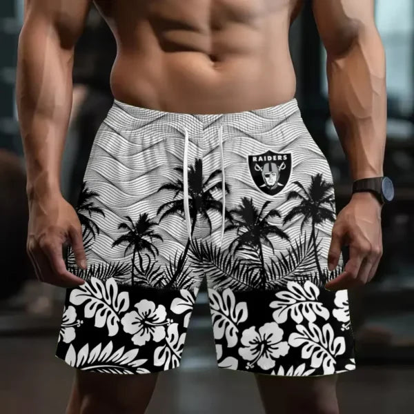 [SPECIAL OFFER] NEW CUSTOMIZED NFL07 LVR LAS VEGAS RAIDERS SHORT PANTS