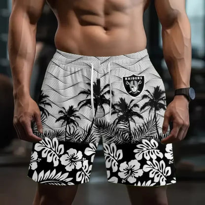 [SPECIAL OFFER] NEW CUSTOMIZED NFL07 LVR LAS VEGAS RAIDERS SHORT PANTS