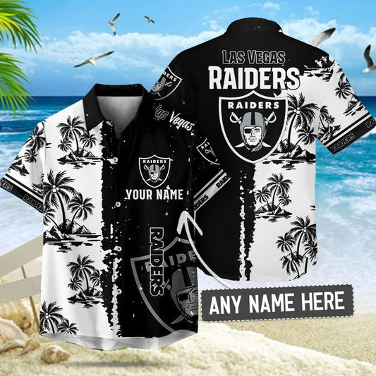 [SPECIAL OFFER] NEW CUSTOMIZED NFL07 LVR LAS VEGAS RAIDERS UNISEX HAWAIIAN SHIRT & SHORTS SET