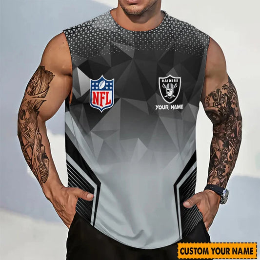 [SPECIAL OFFER] NEW CUSTOMIZED NFL07 LVR LAS VEGAS RAIDERS MEN'S GYM SHIRT