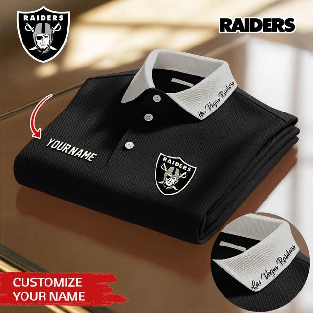 [SPECIAL OFFER] NEW CUSTOMIZED NFL07 LVR LAS VEGAS RAIDERS POLO SHIRT
