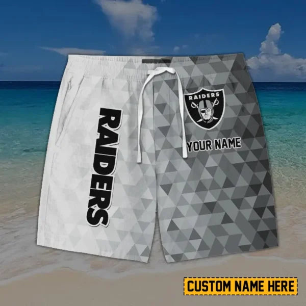 [SPECIAL OFFER] NEW CUSTOMIZED NFL07 LVR LAS VEGAS RAIDERS SHORT PANTS