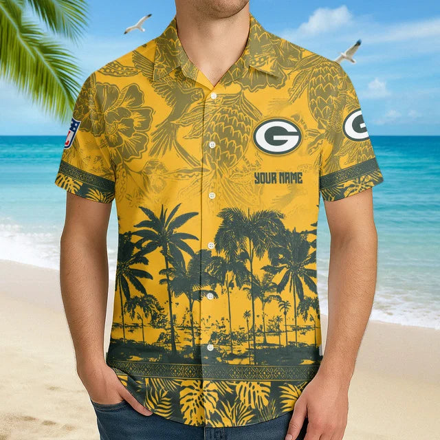 [SPECIAL OFFER] NEW CUSTOMIZED NFL08 GBP GREEN BAY PACKERS UNISEX HAWAIIAN SHIRT