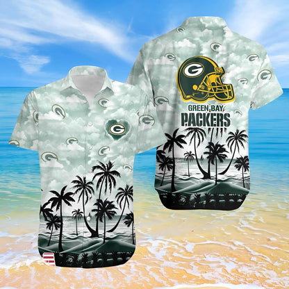 [SPECIAL OFFER] NEW CUSTOMIZED NFL08 GBP GREEN BAY PACKERS UNISEX HAWAIIAN SHIRT