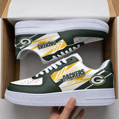 [SPECIAL OFFER] NEW CUSTOMIZED NFL08 GBP GREEN BAY PACKERS AF1 SNEAKERS