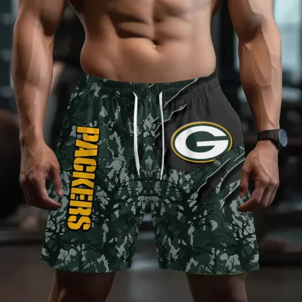 [SPECIAL OFFER] NEW CUSTOMIZED NFL08 GBP GREEN BAY PACKERS SHORT PANTS