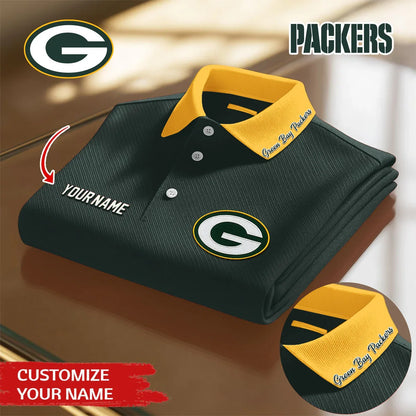 [SPECIAL OFFER] NEW CUSTOMIZED NFL08 GBP GREEN BAY PACKERS POLO SHIRT